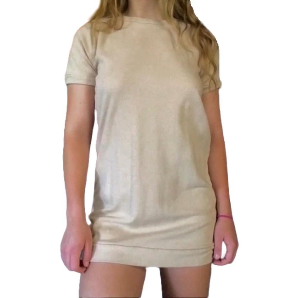 Beige/Tan T-Shirt Dress